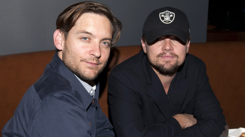 Toby Maguire and Leonardo DiCaprio at the 2012 Mobli 2.0 Launch Party