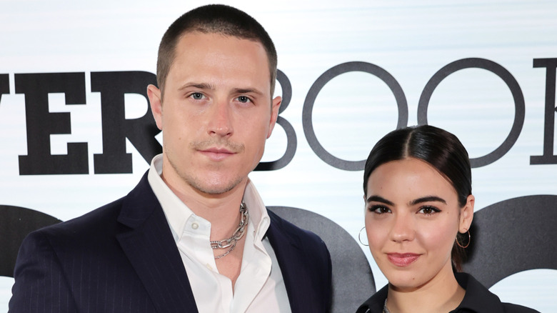 Shane Harper and Samantha Boscarino at the 2022 "Power Book IV: Force" premiere