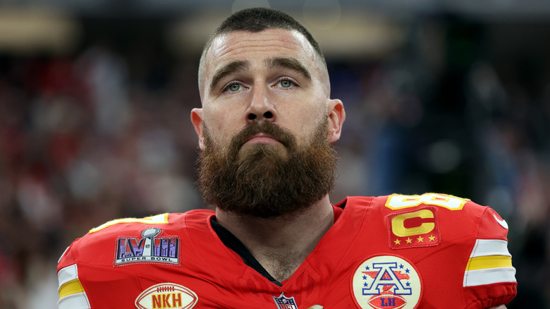 Travis Kelce before the Super Bowl 2024