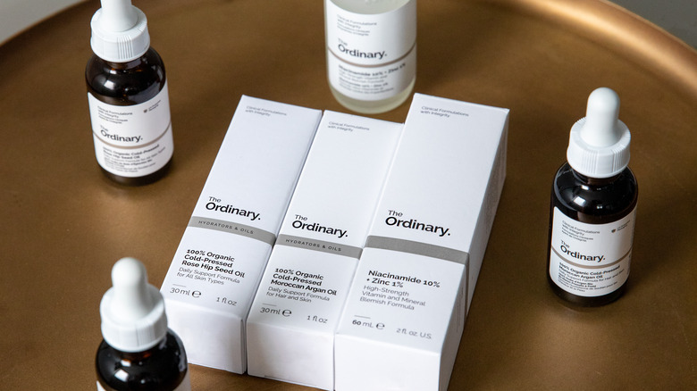 The Ordinary skincare products