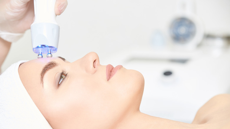 Woman having skincare treatment