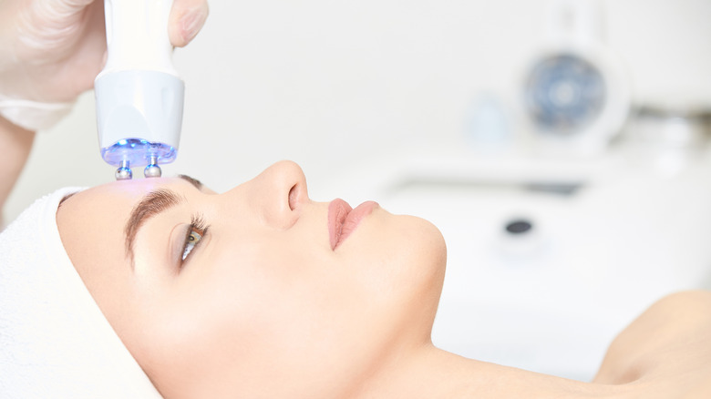 Woman having skincare treatment