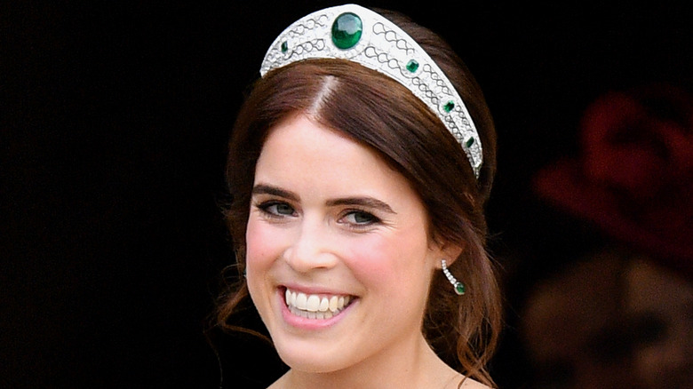 Princess Eugenie wearing tiara