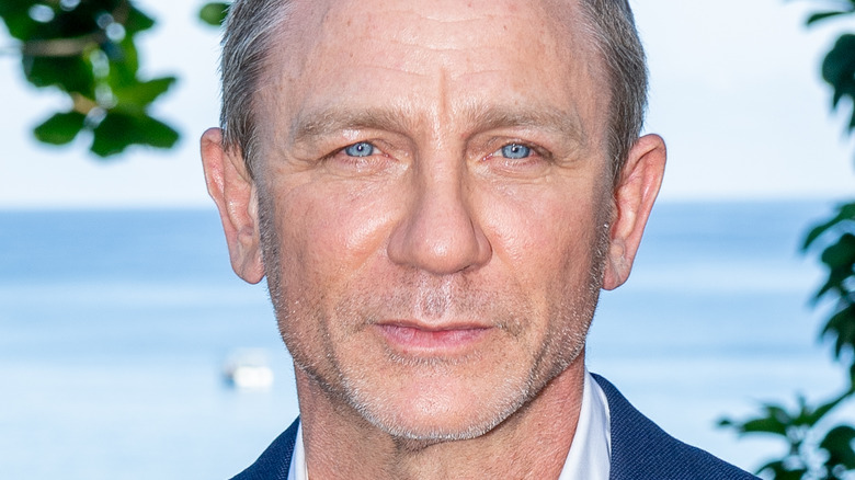 Daniel Craig poses outdoors