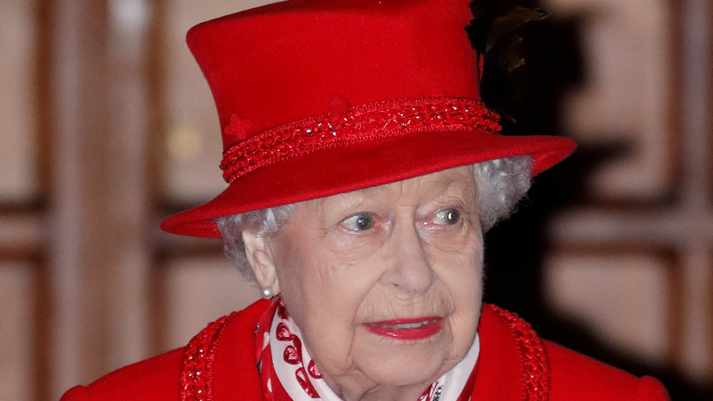 Queen Elizabeth II looking sideways