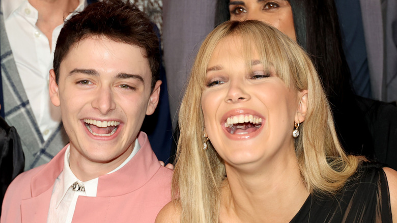 Noah Schnapp and Millie Bobby Brown at the Season 4 premiere of "Stranger Things"