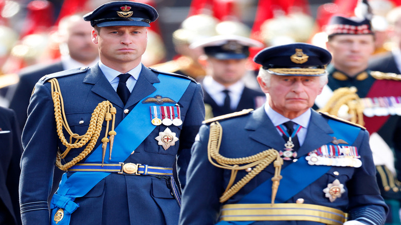 Royal family in uniform