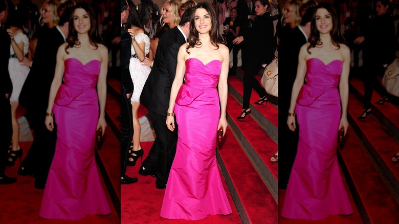 Rachel Weisz in a pink gown at the Metropolitan Museum of Art in 2010