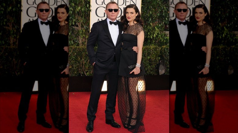 Daniel Craig and Rachel Weisz at the 2013 Golden Globes both wearing black