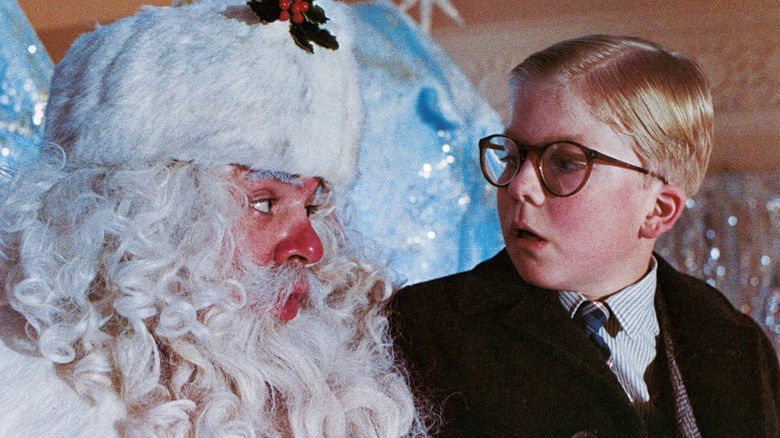 Peter Billingsley and Santa in A Christmas Story