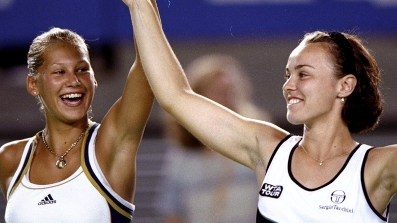 Anna Kournikova and Martina Hingis in 1999