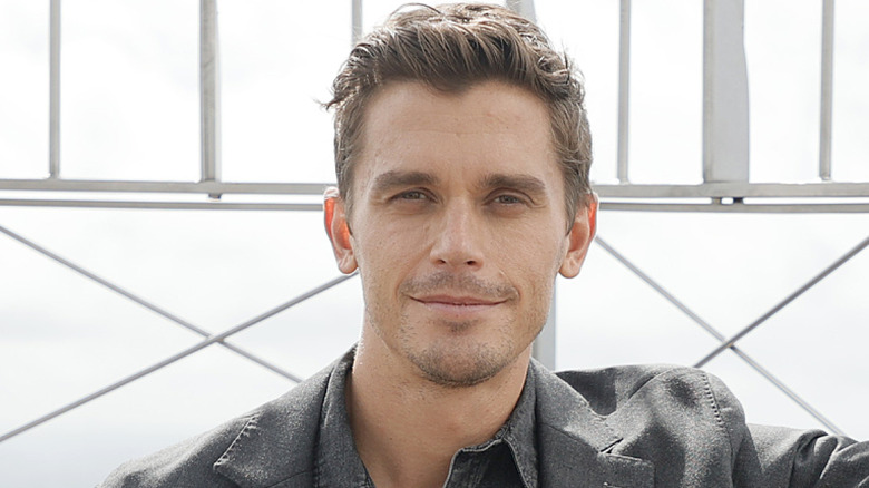 Antoni Porowski visits the Empire State Building to celebrate Hunger Action Month at The Empire State Building on September 22, 2021 in New York City.