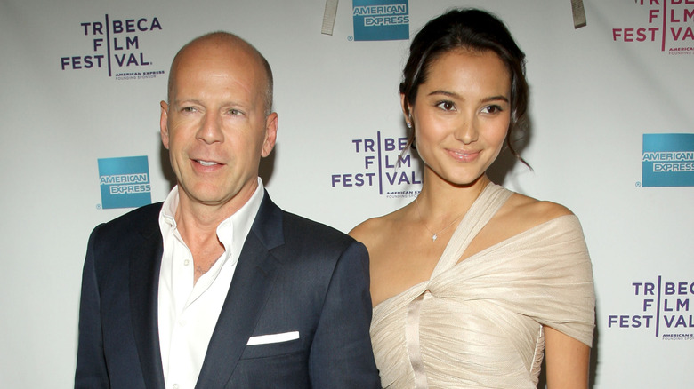 Bruce Willis and Emma Heming Willis at the premiere of From Within