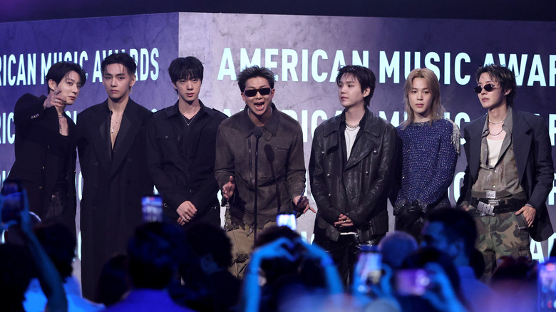 BTS speaking at the 52nd American Music Awards in 2026