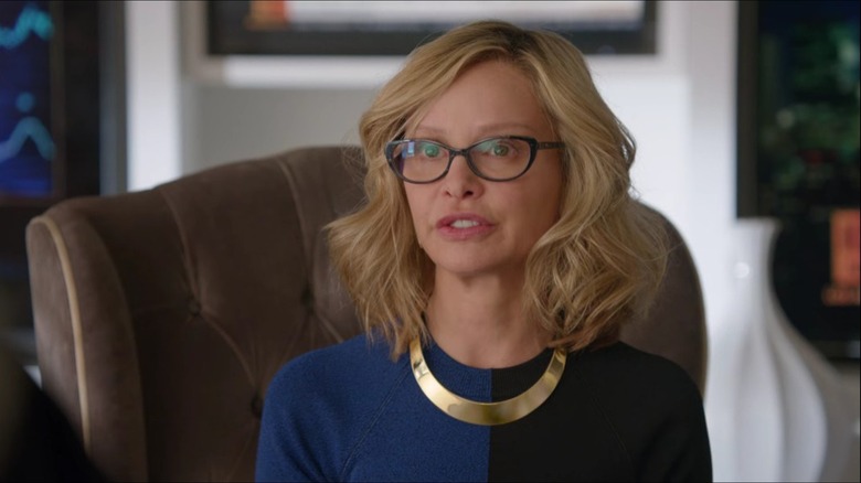 Calista Flockhart acting in Supergirl