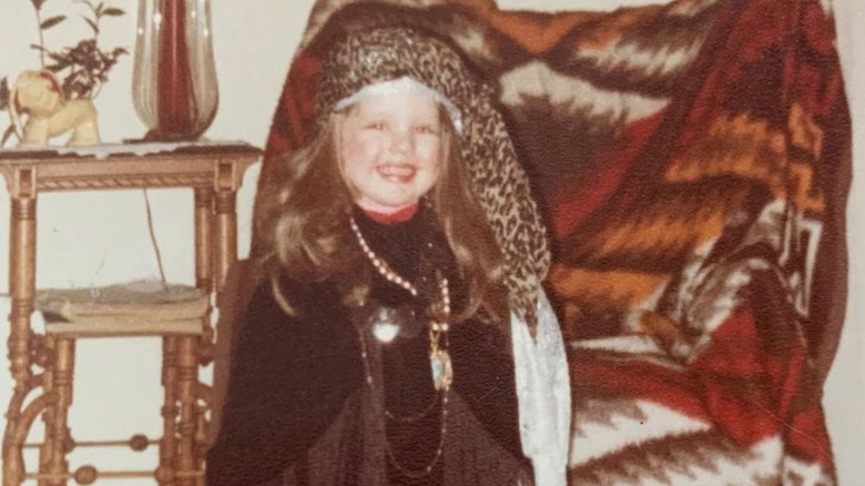 Young Christina Aguilera dressed for Halloween