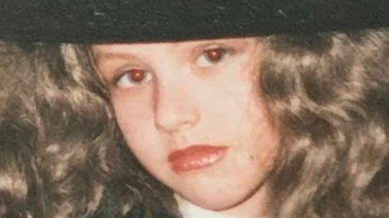 Young Christina Aguilera playing dress up