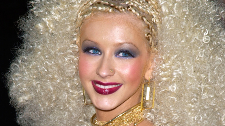 Christina Aguilera with big hair, 2001
