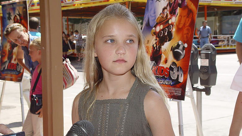 Young Emily Osment at "Spy Kids" premiere