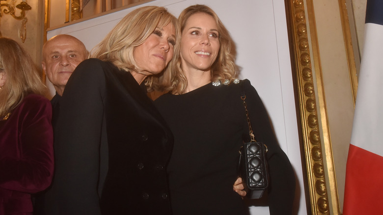 Brigitte Macron poses with her daughter, Tiphaine