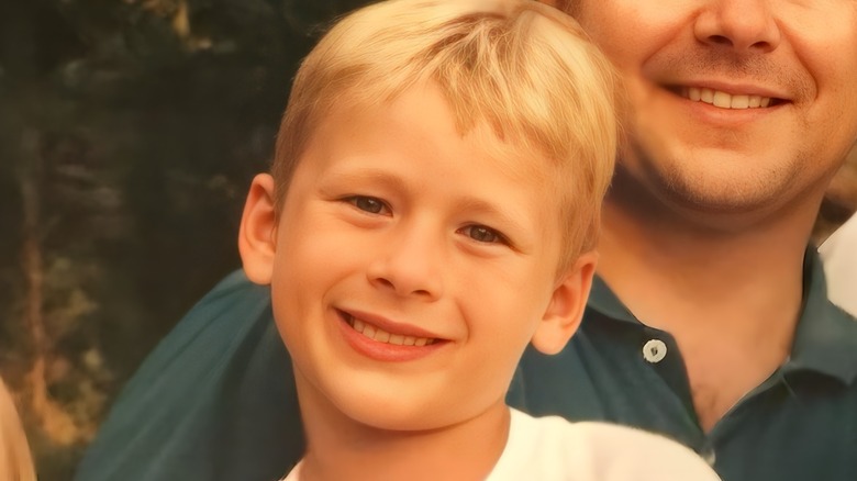 Glen Powell as a child