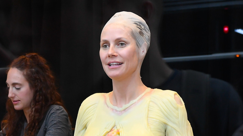 Heidi Klum getting fitted for her 2019 Halloween costume