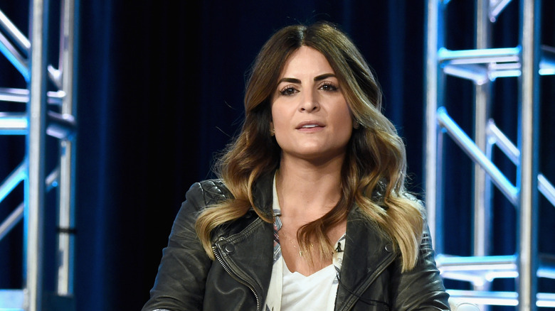 Alison Victoria at a press conference for Windy City Rehab