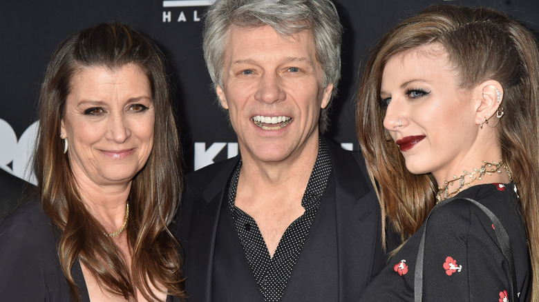 Dorothea Hurley, Jon Bon Jovi, and Stephanie Rose Bongiovi at a Rock event