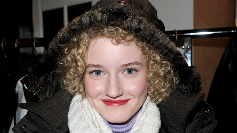 Julia Garner smiling in Park City, Utah