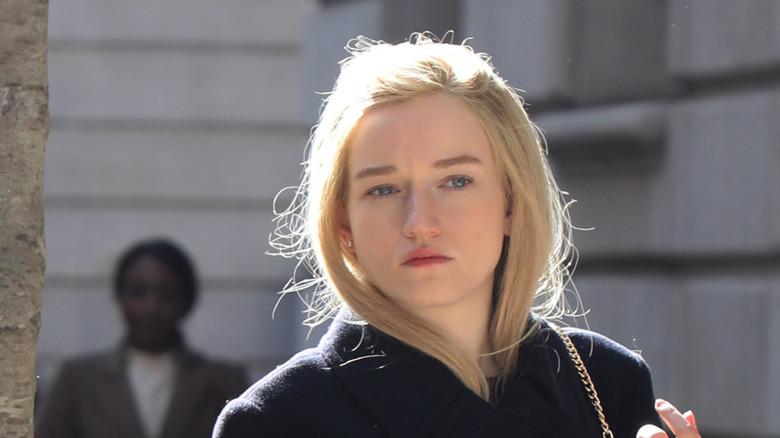 Julia Garner filming Inventing Anna