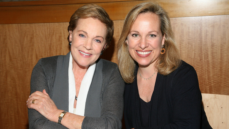 Emma Walton Hamilton and Julie Andrews smiling at "The Very Fairy Princess" book signing at Barnes & Noble in 2011