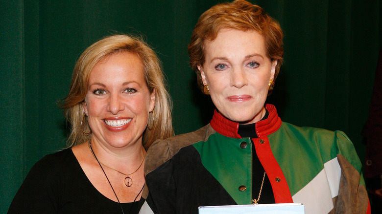 Julie Andrews and Emma Walton Hamilton promoting "Julie Andrews' Collection of Songs, Poems, and Lullabies" at Barnes & Noble in 2009