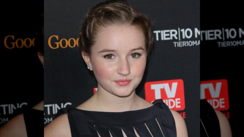 Kaitlyn Dever attending a TV Guide event as a child