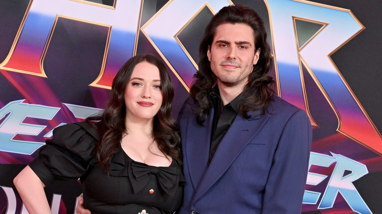 Kat Dennings attending Thor: Love & Thunder premiere with husband Andrew W>K.