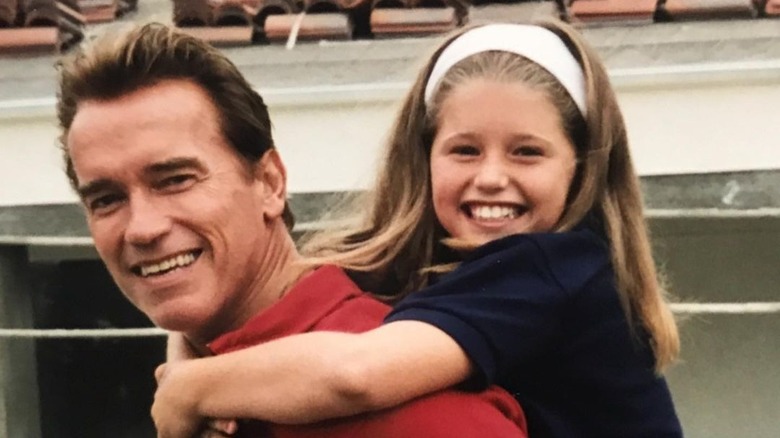 Katherine Schwarzenegger with her dad