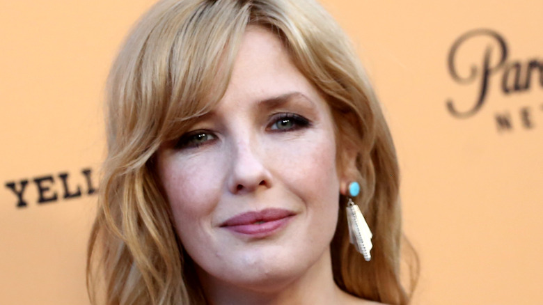 Kelly Reilly poses on the red carpet for Yellowstone