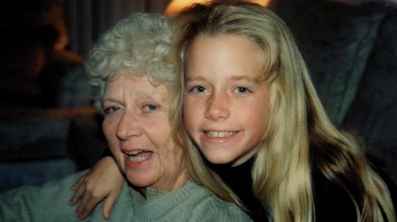 Kendra Wilkinson as kid with grandmother