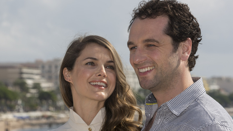 Keri Russell smiling at Matthew Rhys
