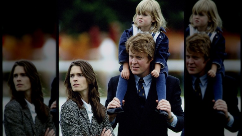A young Lady Kitty Spencer on her father's shoulders