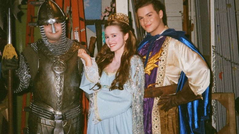 Francesca Xuereb and her "Ted" costars wearing costumes behind-the-scenes