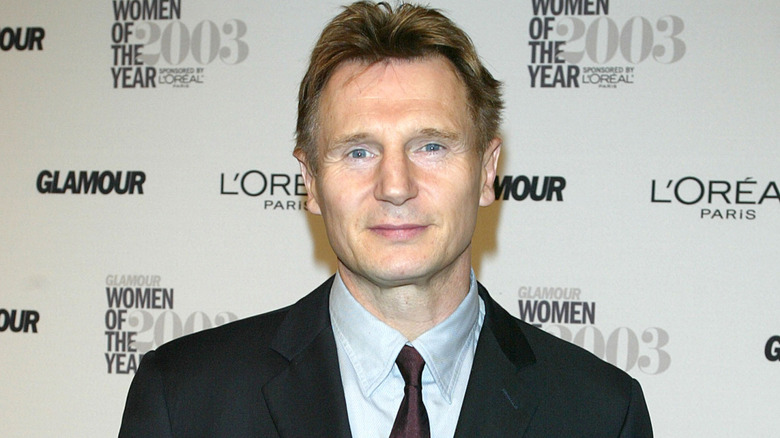 Liam Neeson posing