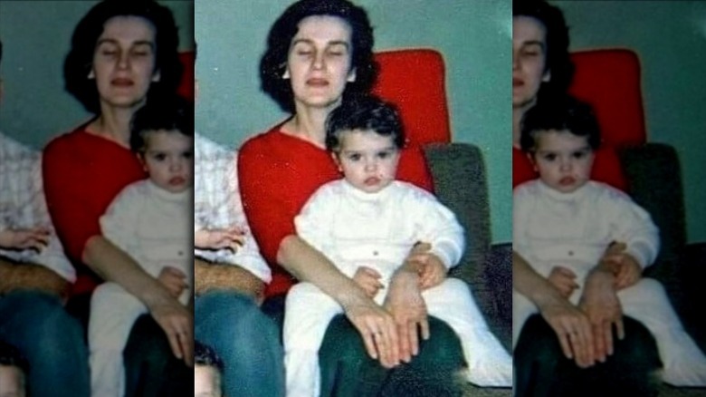 Madonna as a child with her mother