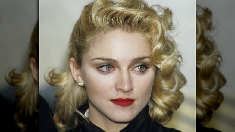 Madonna posing at an event