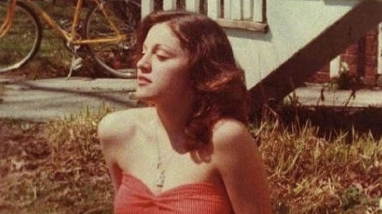 Madonna as a teen outside