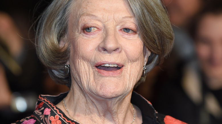 Maggie Smith speaking in public
