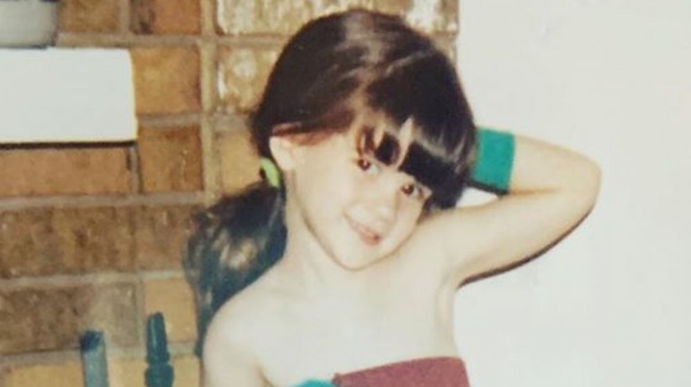 Maren Morris as a girl, posing