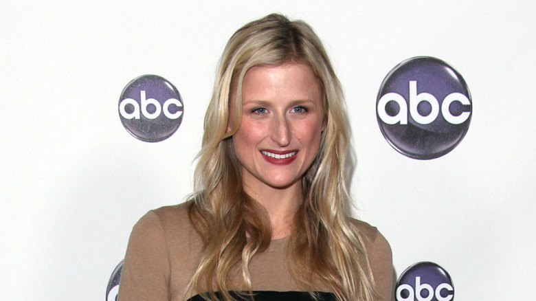 Mamie Gummer posing at an ABC event
