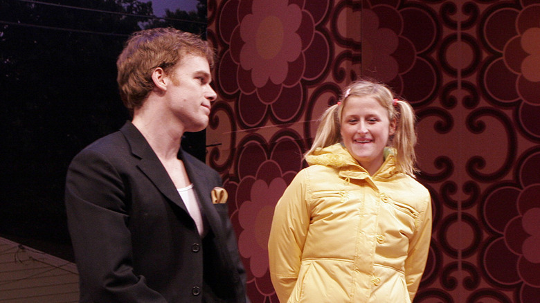 Mamie Gummer and Michael C. Hall on stage