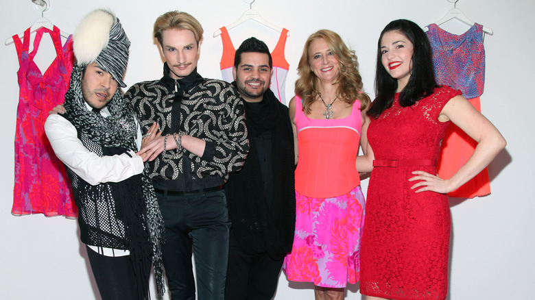 Michael Costello (middle) at a Project Runway All Stars event in 2012
