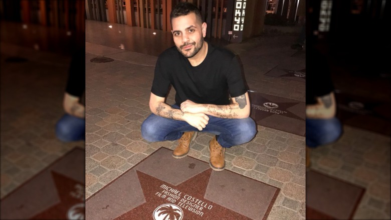 Michael Costello with his Palm Springs star in 2021